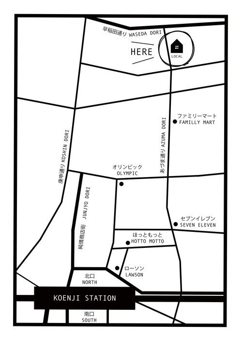 Map to LOCAL GALLERY・BOOKS